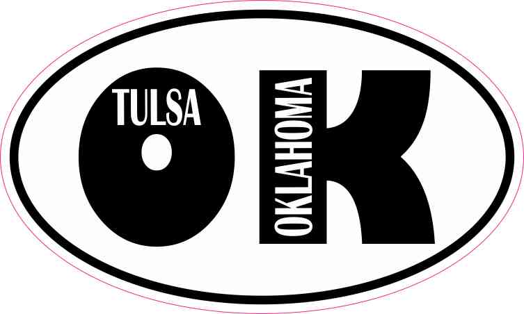Oval OK Tulsa Oklahoma Sticker