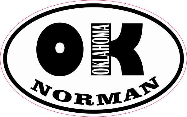 Oval OK Norman Oklahoma Sticker