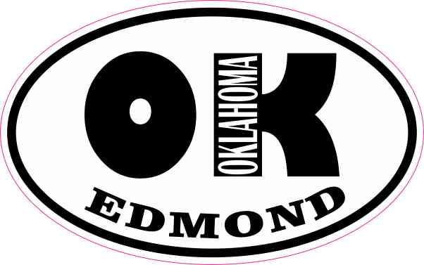 Oval OK Edmond Oklahoma Sticker