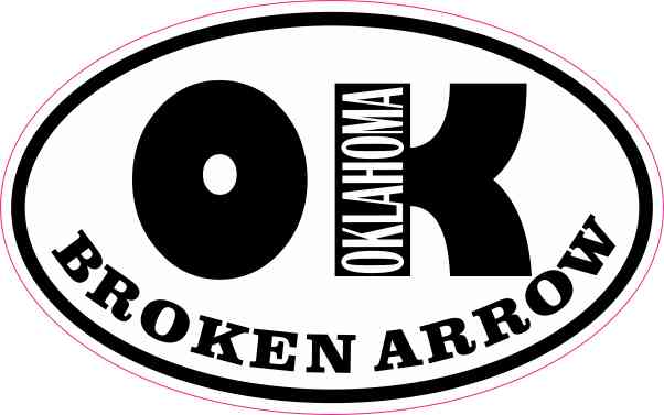 Oval OK Broken Arrow Oklahoma Sticker