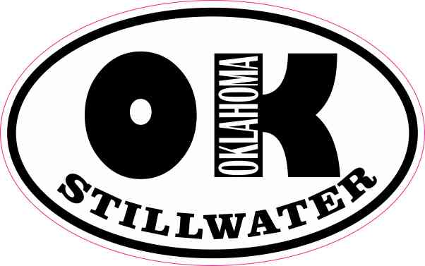 Oval OK Stillwater Oklahoma Sticker