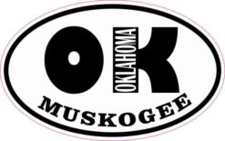 Oval OK Muskogee Oklahoma Sticker