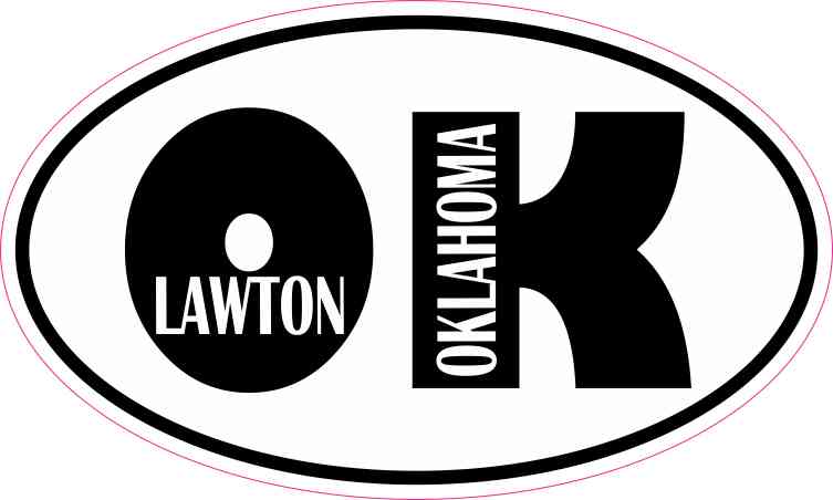 Oval OK Lawton Oklahoma Sticker