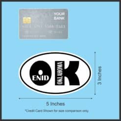 5in x 3in Oval OK Enid Oklahoma Sticker
