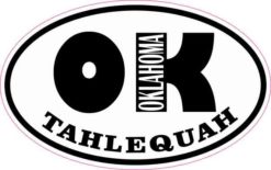 Oval OK Tahlequah Oklahoma Sticker