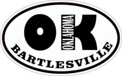 Oval OK Bartlesville Oklahoma Sticker
