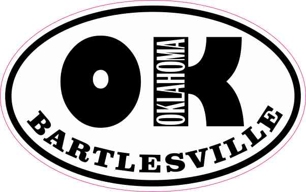 Oval OK Bartlesville Oklahoma Sticker