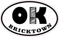 Oval OK Bricktown Oklahoma Sticker