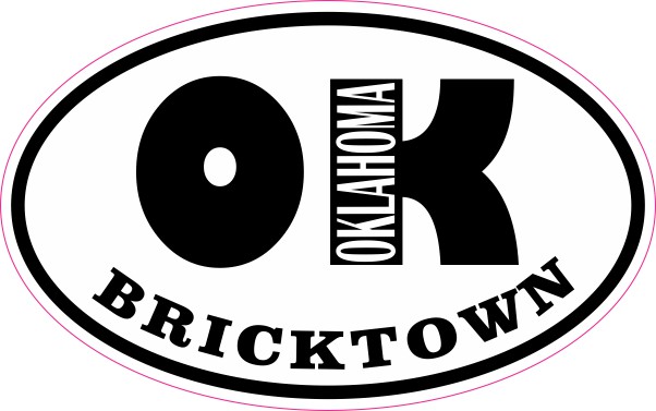 Oval OK Bricktown Oklahoma Sticker