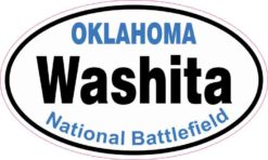 Oval Washita National Battlefield Sticker
