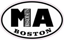 Oval MA Boston Massachusetts Sticker