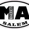 Oval MA Salem Massachusetts Sticker