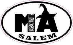 Witch Hat Oval Salem Massachusetts Sticker