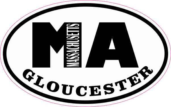 Oval MA Gloucester Massachusetts Sticker