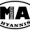 Oval MA Hyannis Massachusetts Sticker