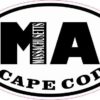 Oval MA Cape Cod Massachusetts Sticker