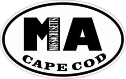 Oval MA Cape Cod Massachusetts Sticker
