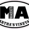 Oval MA Martha's Vineyard Massachusetts Sticker