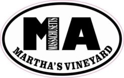 Oval MA Martha's Vineyard Massachusetts Sticker