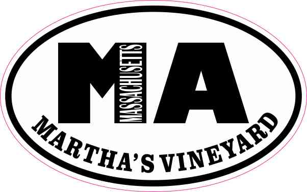 Oval MA Martha's Vineyard Massachusetts Sticker