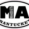 Oval MA Nantucket Massachusetts Sticker