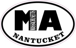 Oval MA Nantucket Massachusetts Sticker