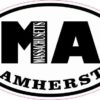 Oval MA Amherst Massachusetts Sticker