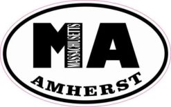 Oval MA Amherst Massachusetts Sticker