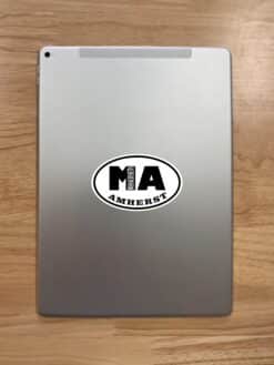 4in x 2.5in Oval MA Amherst Massachusetts Sticker