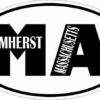 Oval MA Amherst Massachusetts Sticker