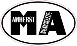 Oval MA Amherst Massachusetts Sticker