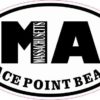 Oval MA Race Point Beach Massachusetts Sticker