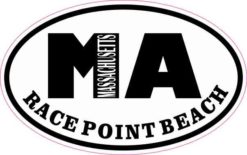 Oval MA Race Point Beach Massachusetts Sticker