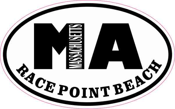 Oval MA Race Point Beach Massachusetts Sticker