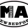 Oval MA New Bedford Massachusetts Sticker