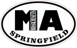 Oval MA Springfield Massachusetts Sticker