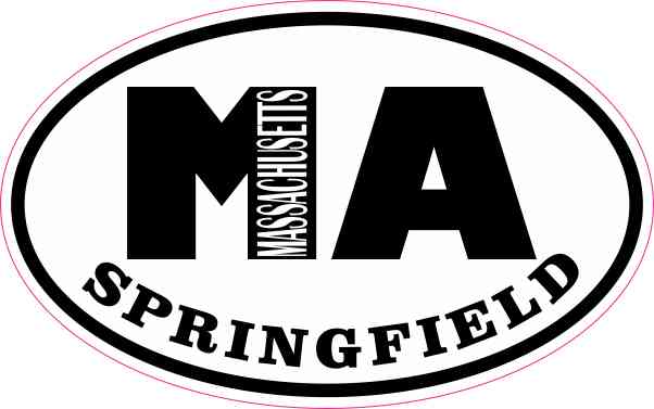 Oval MA Springfield Massachusetts Sticker