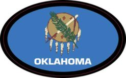 Oval Oklahoma Flag Sticker