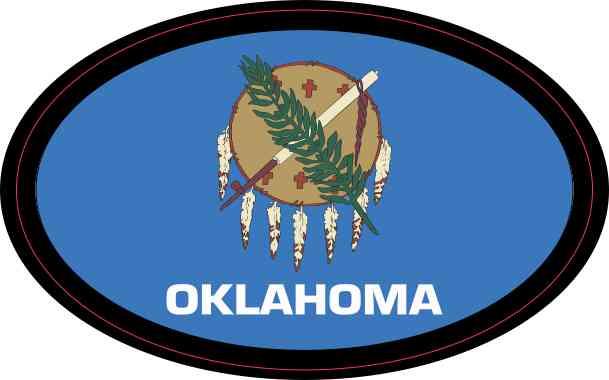 Oval Oklahoma Flag Sticker