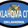 Flag Oval Oklahoma City Sticker