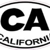 Oval California Sticker