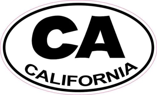 5in x 3in Oval California Sticker