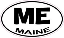 Oval Maine Sticker