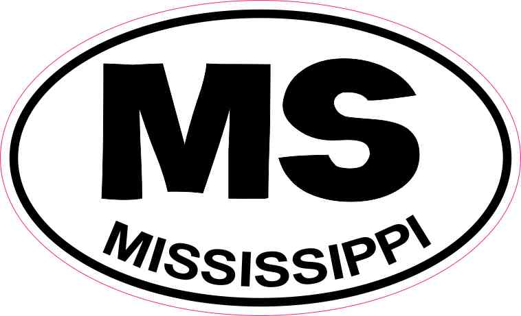 Oval Mississippi Sticker