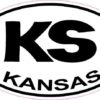 Oval KS Kansas Sticker