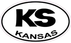 Oval KS Kansas Sticker