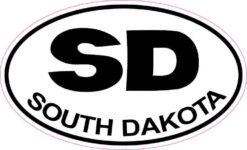 Oval SD South Dakota Sticker