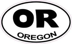 Oval Oregon Sticker