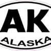 Oval Alaska Sticker