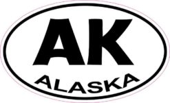 Oval Alaska Sticker